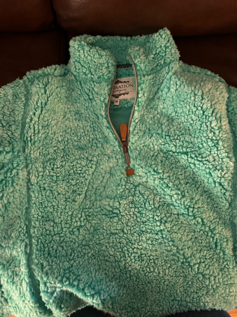 Women's Sherpa Quarter-Zip Pullover - Mint Green